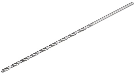 sourcing map 6.5mm Twist Drill Bits, High-Speed Steel Straight Shank Extra Long Drill Bit 300mm Length for Wood Plastic Aluminum
