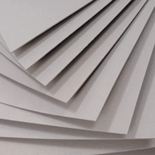 PROTECTAFILE 5 x SRA1 Size (640 x 900mm) Grey Mount Board Sheets - 2mm Thick (2000micron)- Sturdy Cardboard Sheets for Crafts and DIY Projects - Designer Kraft Heavy Duty Chipboard Sheets