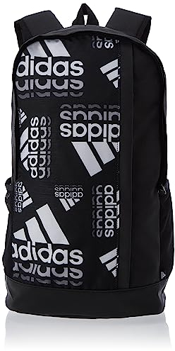 adidas Unisex - Adulto Linear Graphic Backpack, Black/White, One size