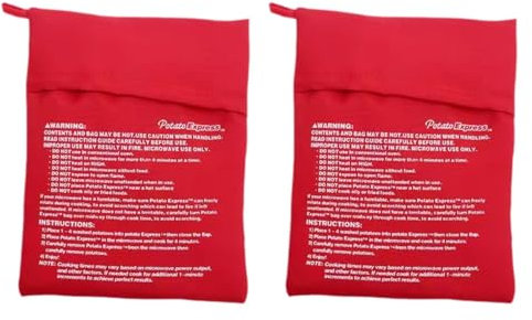 Fenteer Bolsa de Patatas para Microondas, Bolsa para Olla de Batata Horneada, Utensilio de Cocina Reutilizable, Bolsa para Asar Batatas, Bolsa para Cocinar ña, tal como se describe, L