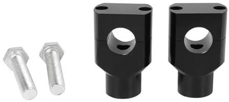 Handlebar Clamp Motorcycle Bar Clamps 7/8 1 Handlebar Riser Clamp Aluminum For Harley Custom For Springer For Bobber For Chopper 22mm 25mm Handle Bar(B22Black)