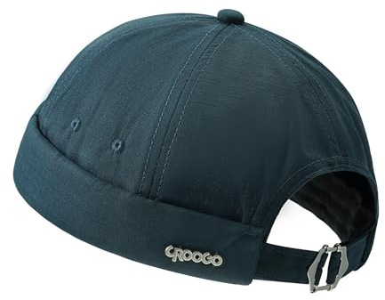 CLAPE Bonnet Docker Homme Femme Casquette sans Visière Chapeau Marin | Coton,Réglable,Léger,Pliable,Avec Revers,Uni,Bonnet Court,Style Streetwear,Vintage Miki Breton pour Urbain,Voyage