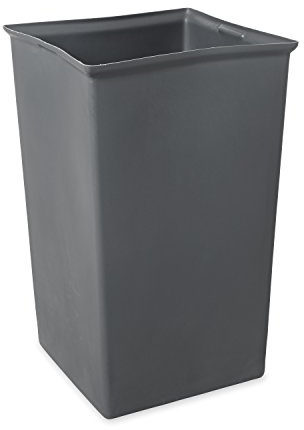 Rubbermaid Commercial Products Rigid Trash Can Liner, 35.5-Gallon, Gray, Garbage Can/Bin/Wastebasket Liner
