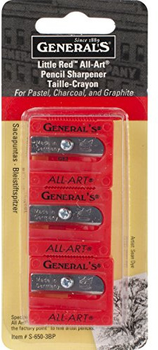 General Pencil All-Art Sharpener, Pack of 3, Little Red (S6503BP)