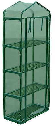 vidaXL Gewächshaus 4 Regale Treibhaus Tomatenhaus Pflanzenhaus Frühbeet Garten