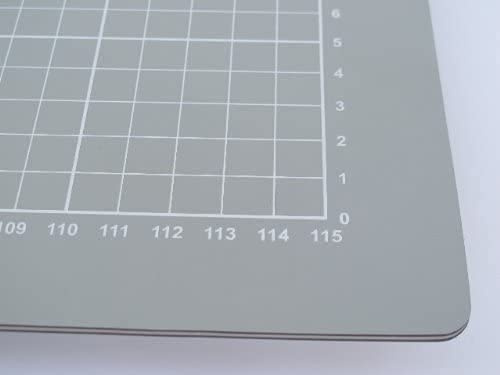 Selbstheilende Schneidematte 1,50x1m, grau mit einseitigem Raster – Schneidematte Großformat, Schneidematte für Werbetechnik, Architektur, Modellbau