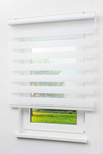 LYSEL - Qualitätsdoppelrollo weiß, (B x H) 100cm x 175cm in weiß