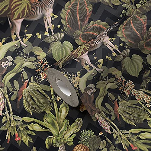Michalsky Living Change is Good 379901 Jungle Joy Papier peint intissé Vert/noir mat