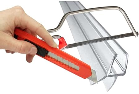 Kristhal Dusch-Türdichtung, Duschdichtleiste, Duschgummi für 6 mm mit Dichtlippe unten (12 mm), inkl. Wasserabweislippe 10 mm, Dichtung 009A2 100 cm