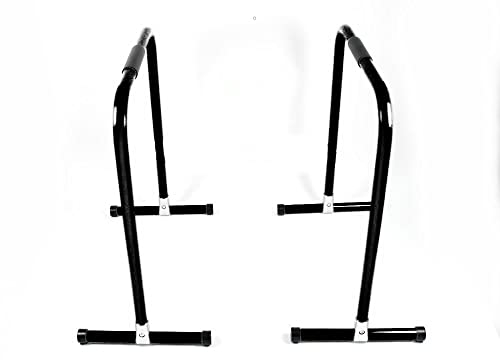 Slavikosway Paar Dip Station Barren Fitness Parallettes 73x61cm Calisthenics Schwarz 9010021 (Schwarz)