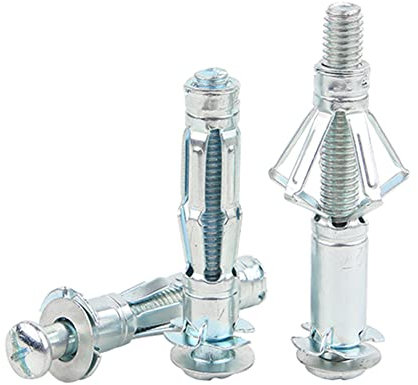 Fungar 5 Pezzi M6 M8 Ancoraggi per Pareti Cave Fissaggi Tasselli di Ancoraggio Vite A Espansione Bulloni per Muro a Secco Fissaggi per Pareti