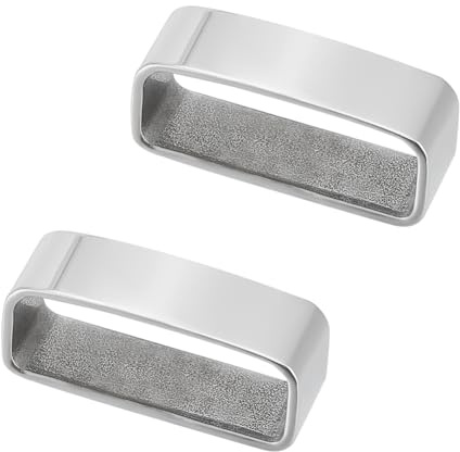 UNICRAFTALE 2 Stück Gürtelschlaufe 304 Edelstahl Metall Rechtecke 35x15mm Herren Gürtelschnalle Für Gürtelbefestigung Zubehör