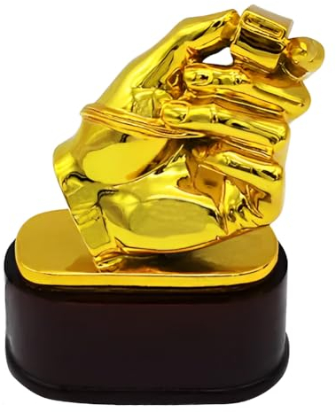 YYDSTES Fußball Schiedsrichter Golden Whistle Award Trophäe Galvanisieren Gold Fußballspiel Bester Schiedsrichter Trophäen Heimdekorationen Display Ornamente Kreative Fangeschenke