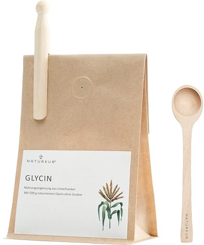 Naturkur® Glycin 500 g Pulver, vegan in Handarbeit abgefüllt, ohne Zusatzstoffe, aus Unterfranken