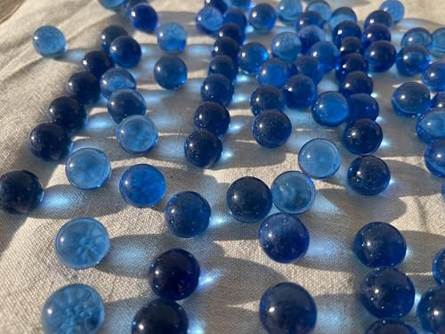FAIRY TAIL & GLITZER FEE Murmeln Lapis Admiral Blau Glaskugeln 16mm Große Murmelspiel Murmel Plfanzendeko Kugelbahn Deko