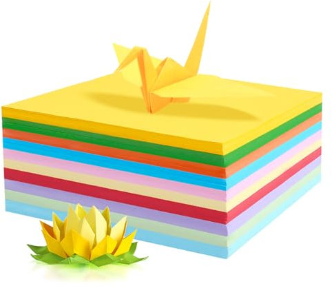 Barlone 200 Blatt Buntes Papier A4, 297mm x 210mm Bastelpapier Bunt, Buntpapier Origami Papier, Buntes Papier zum Basteln, Farbiges Papier Faltpapier in 10 Farben, für DIY Origami, Drucken, Zeichnen