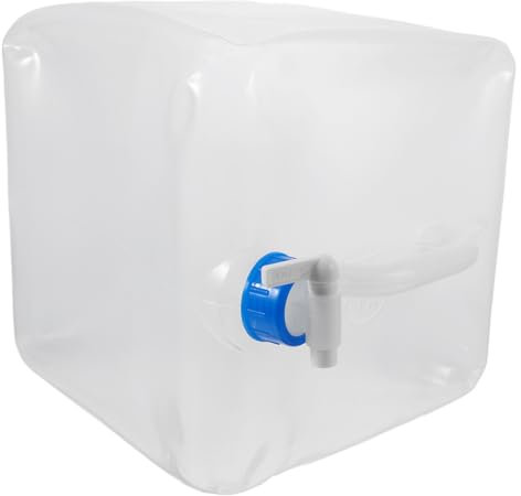 Happyyami Cubo de Agua Plegable Contenedor Portátil Multifuncional Grifo de 15l de Pe para Actividades de Ocio y Escalada