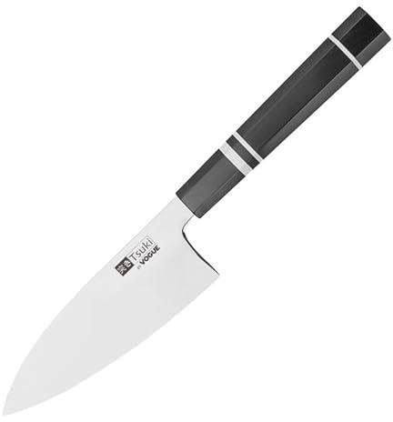 Vogue Tsuki Series 9 Deba Knife, 6 1/2'' | Delivers exceptional balance and long-lasting sharpness for heavy-duty fish filleting in busy commercial kitchens.
