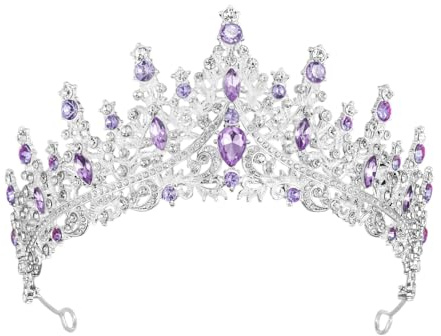 Krone Damen Königin Prinzessin Kostüm Tiara Rapunzel Kostüm Damen Mädchen Kristallkrone Strass Stirnband Prinzessinnenpartys Festzug Hochzeitsfeier Hochzeit Prom Geburtstag