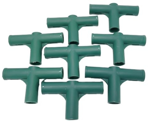 MoSundi Raccordo per telaio serra, 19 mm, in plastica, per tubi in PVC o metallo, confezione da 8, verde