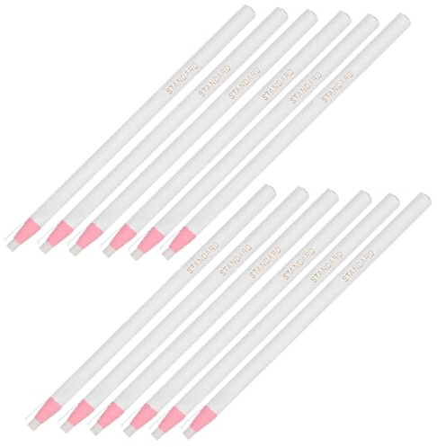 NIYANGLE Lot de 12 Crayons de Cire Portables Blancs Faciles à Utiliser Papier Pelable pour Dessin et Marquage, pour Stylistes et Usage Artisanal