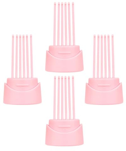 4pcs Pink Abs Hair Brush Cleaning Tool for Home Travel | Cleaning Claws, Compact Styling Aid, Salon-style Upkeep for Women, Helps Keep Brushes Tidy