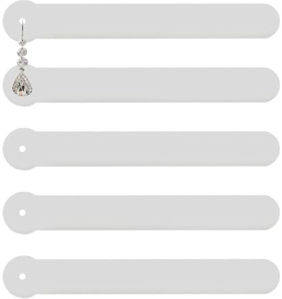 Generico Öronpiercingar Pinnprov, 5 stycken akrylörhängen visar pinnar - Clear Try-Free Display Props Tool, bärbar remsa för och bor, riferimento alla descrizione, Se beskrivningen, Inga