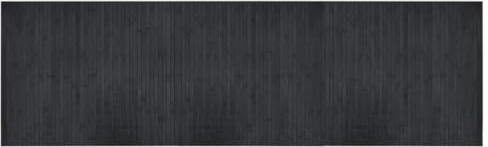 QJBSAVVA Tappeto in bambù grigio, 60 x 200 cm, moderno tappeto in bambù per soggiorno, corridoio e cucina, tappeto naturale antiscivolo in listelli di bambù, robusto tappeto per interni