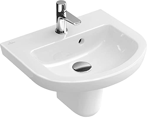 Villeroy & Boch Handwaschbecken Subway 731645 45x38,5cm Hahnloch durchgest mit Überlauf weiß alpin c