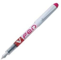 Pilot V-Pen Disposable Fountain Pen (Pack of 12Pink