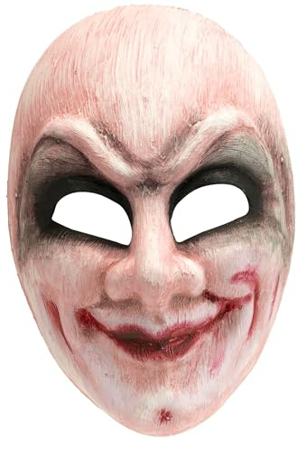 W WIDMANN MILANO Party Fashion - Maske Puppengesicht, Horror, Clown, Kunststoff, Porzellanpuppe, gruseliges Halloween Kostüm
