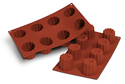 Silikomart 20.051.00.0065 SF051 Bayerische Form 8 Mulden Silikon Terracotta