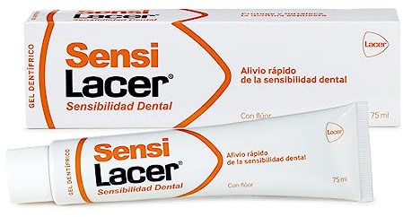 SENSILACER - Gel Dentífrico 125 ml, Acción Desensibilizante, Efecto Rápido y Duradero, Protección Diaria Contra la Caries, Fortalece la Dentina Expuesta, con Fluor, sin Gluten