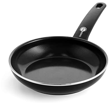 GreenPan Cambridge Bratppfanne (20 cm), gesunde keramische Antihaftbeschichtung, PFAS-frei, induktionsgeeignet, spülmaschinengeeignet, Schwarz