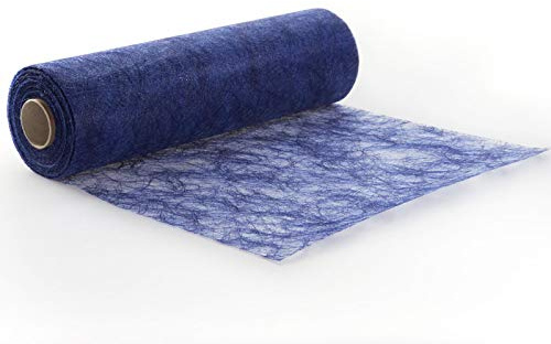 Protinam Sizoflor 30cm x 5m Tischläufer Tischband in Dunkelblau zur Dekoration wie Sommer, Ostern, Weihnachten oder Hochzeiten abgelängt (5m, 7570 dunkelblau) 60-035-R-300-A-5mP
