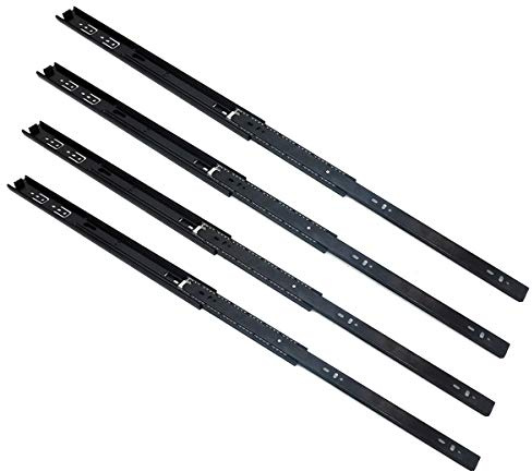 NUZAMAS 2 Pairs of Steel Ball Bearing Drawer Runners Slides 16inch (40cm) Full Extension for Side of Drawers Fixed, Sliding Shelf or Other Sliding Furniture