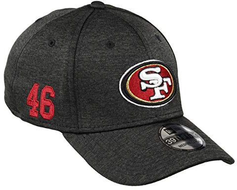 New Era San Francisco 49ers 39thirty Stretch Cap NFL Established Number Black - S-M