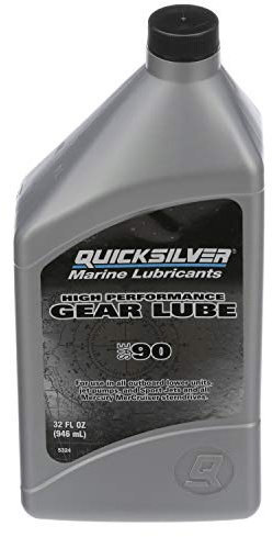 Quiksilver Kit: Getriebeschmiermittelpumpe 8M0072133 – Für 1-Liter-Flaschen mit 858064QB1 Hochleistungsfähiges SAE 90 Getriebeöl für Mercury Außenbordmotoren und MerCruiser Z-Antriebe, 1 Liter
