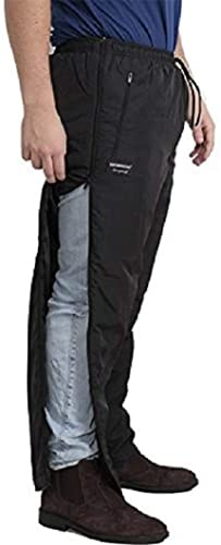 Dobsom Comfort Reha-Hose Kinder gefüttert I Winter Sporthose Trainingshose mit durchgehendem Reißverschluss I Aufwärmhose Wintersport Funktionshose I Outdoor Überzieh Hose (120)