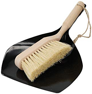 Natural Elements Eco Dustpan and Brush, Beechwood and 100% Recycled Plastic, 33 x 21.5cm,NEDPBSETCOCO