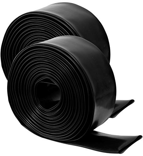 Lot de 2 tuyaux de lavage de piscine de 38 cm x 152 m résistants aux intempéries en PVC durable à plat usage général tuyau de vidange renforcé pour le lavage du dos et le drainage de la piscine