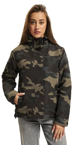 Brandit Women Frontzip Windbreaker, Color: darkcamo, Size: XXL