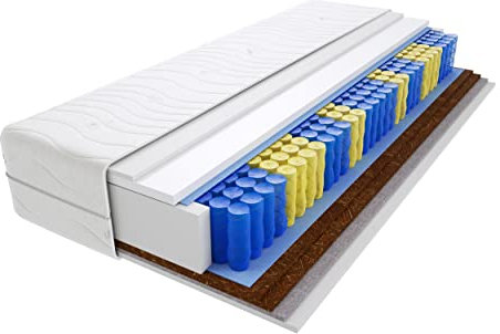 Godre Matratze 80x190 cm Doppelmatratze, H3 & H5 Federkernmatratze, Taschenfederkernmatratze 18 cm Hoch Kokosfaser Rosshaar Hypoallergene, HR-Schaum, Wendematratze mit Klimafaser Rigo