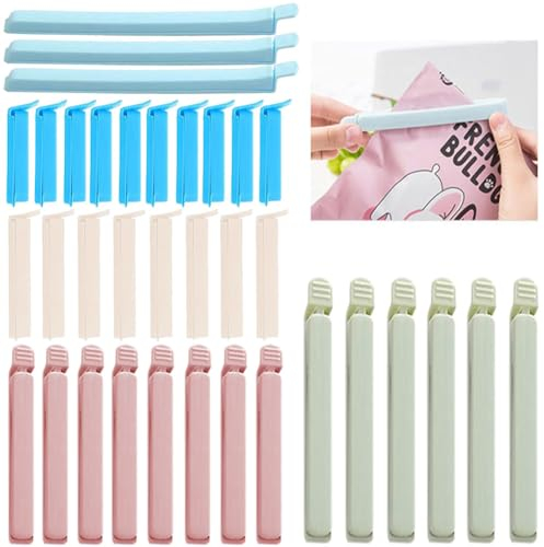 35 Stück Verschlussclips 20/15.5/12/8/6cmTütenclips 5 Farben Lebensmittel/Gefrier beutel Clips Für Tüten, Kunststoff Verschlussklammern Dichtungsclips für Süßigkeiten,Nüsse,Snacks,Sealing Bag clips