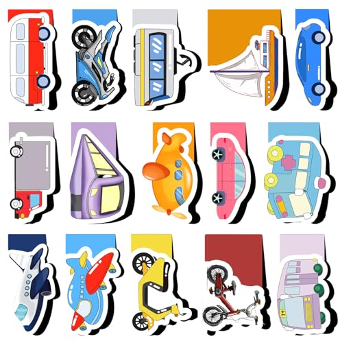 Lesezeichen Kinder, 30 Stück Magnetische Lesezeichen, Magnetische Seiten Niedliche Themen-Bookmark, Farblesezeichen Magnetisch Kinder, Lesezubehör für Lehrer, Schüler und Buchliebhaber (Transport)