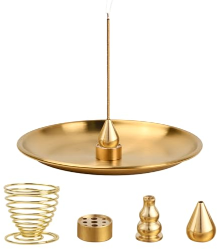 5 StüCk RäUcherstäBchen Halter Sets,Mini Bonwarm Neun -Nine RäUcherstäBchenhalter,RäUcherkegel Gegen MüCken,Incense Sticks,RäUcherstäBchen Set FüR Home Office Tea House Meditation, Yoga Und Spa