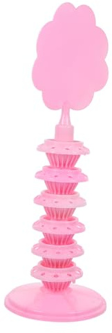 Cabilock Expositor de Piruletas de Plástico Rosa para Dulces Soporte Ajustable, Diseño Redondo y Práctico para Bodas y Fiestas Infantiles