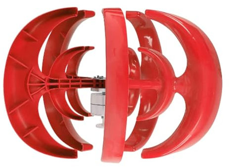 UIOPPOI 400W Wind Turbine Generator Kit, 12V 24V Wind Turbine W/Controller 5 Blade Adjustable Speed Lantern Wind Turbine for Wind Power, Solar Energy, And Batteries (Red)
