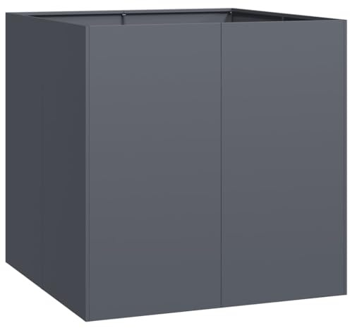 vidaXL Pflanzgefäß Anthrazit 80x80x80 cm Stahl