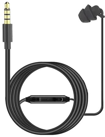 Auriculares individuales con micrófono con cable – Auriculares mono de una sola cara izquierda derecha, cancelación de ruido, llamadas claras, hombres y mujeres, auriculares para escuchar, llamar